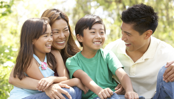 Family sitting together