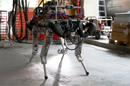 Hydraulically actuated Quadruped 
