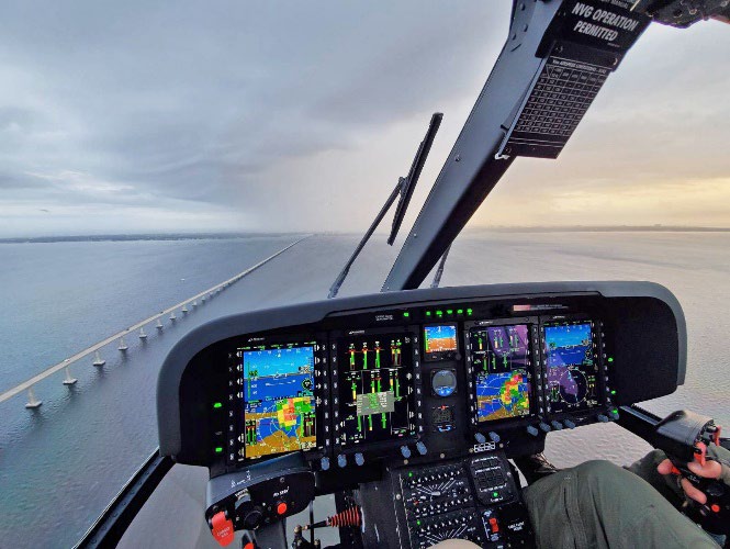 aw 109 sp flight deck