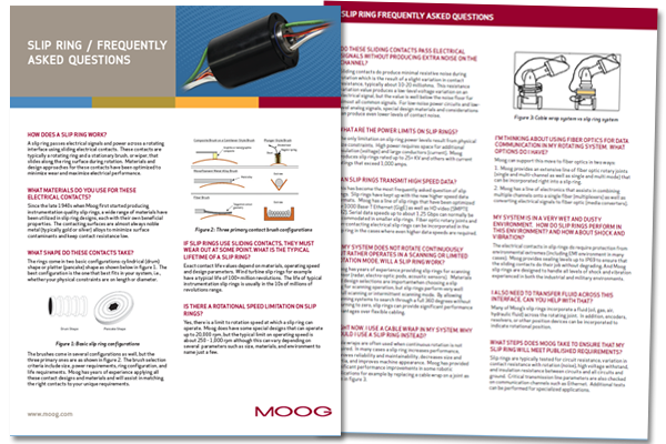 Moog Slip Ring Frequently Asked Questions